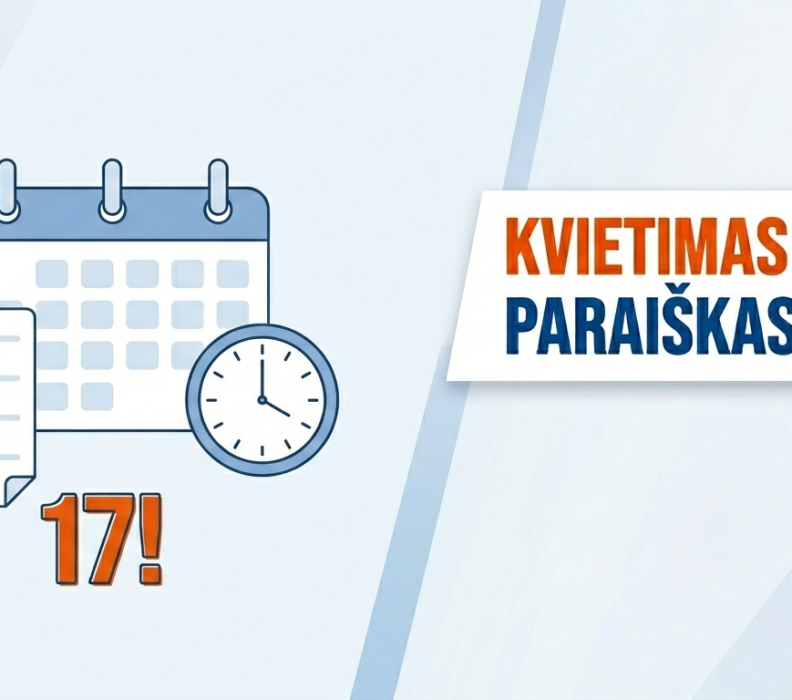 Skelbiame 17-ąjį kvietimą teikti paraiškas